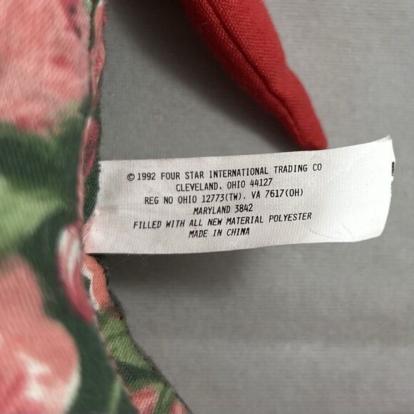 Vintage 1992 Four Star International Floral Plush Rocking Horse - Picture 9 of 11